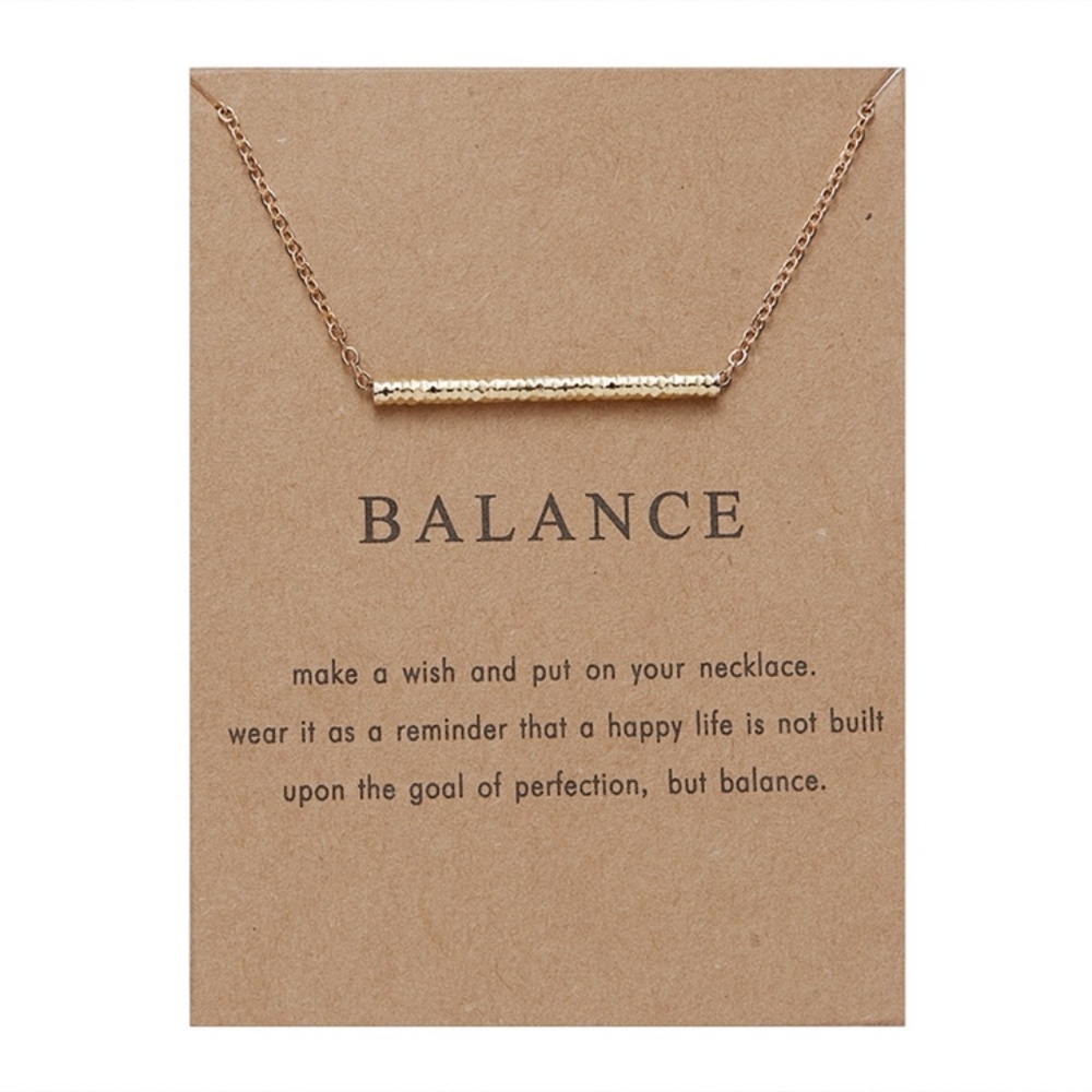 Balance Necklace Gold Toned